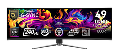 MSI MPG 491CQPX QD-OLED 49" Curved Ultrawide , 5K DQHD 5120×1440, 240Hz, 0.03ms Response, HDR True Black 400 Gaming Monitor
