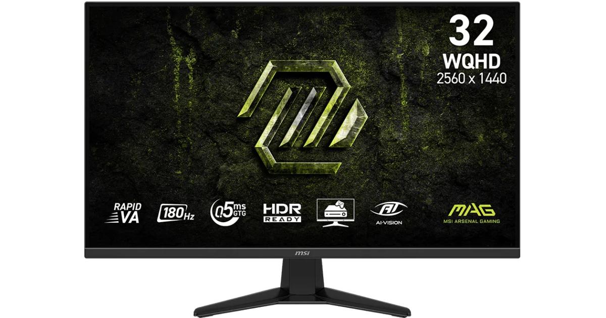 MSI MAG 325QF E18V 32" 2K (2560 x 1440) Flat Monitor Rapid VA, 180Hz, 0.5ms (GTG), 109% sRGB, HDR Ready, AMD FreeSync, 1B Colors, AI Vision For Enhanced Overall Picture