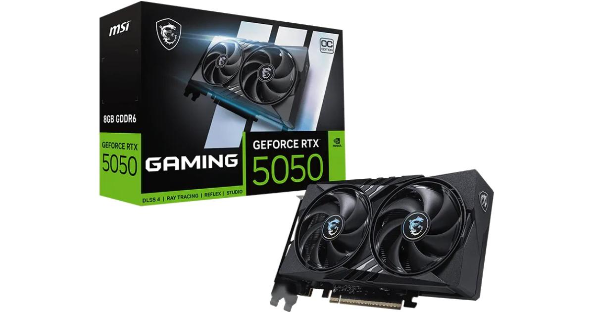 MSI GeForce RTX 5050 GAMING OC 8GB GDDR6 - Graphics Card
