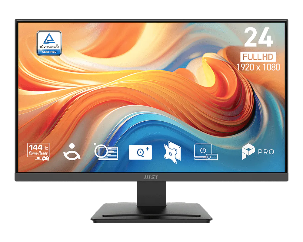 MSI PRO MP241 E14V 24" FHD VA Monitor – 144Hz, 1ms, Black