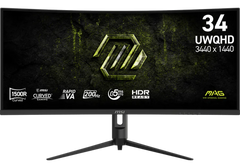 MSI MAG 342CQRF E20 34" UWQHD Curved Gaming Monitor, 1500R 3K 3440 x 1440 Rapid VA, 200Hz, 0.5ms, Adaptive Sync, HDR Ready - 3 Years Warranty