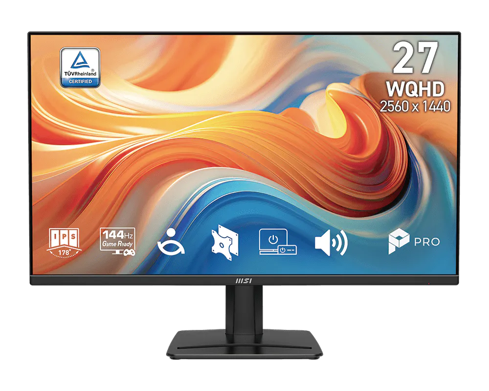 MSI PRO MP275Q E14 27" WQHD IPS Monitor – 144Hz, 1ms, Black