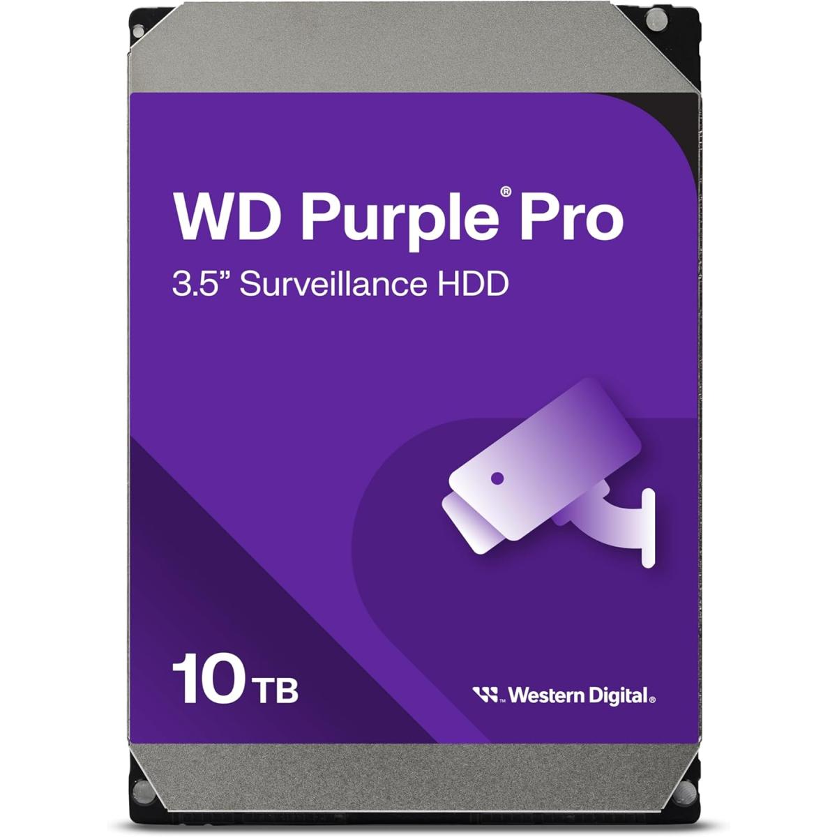 Wd 10tb Wd Purple Pro Surveillance Hard Drive 3.5" Sata 7200 Rpm 512 Mb Cache - CompuMe