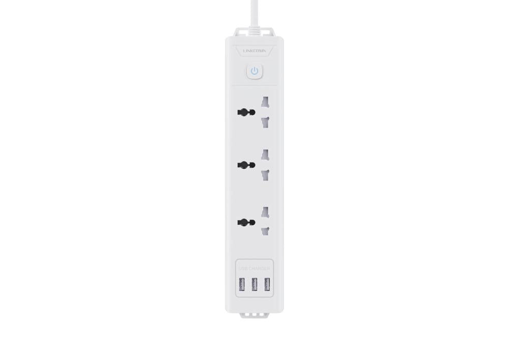 LINKCOMN Power Strip 3 Sockets + 3 USB PS303 - 1.5m MK