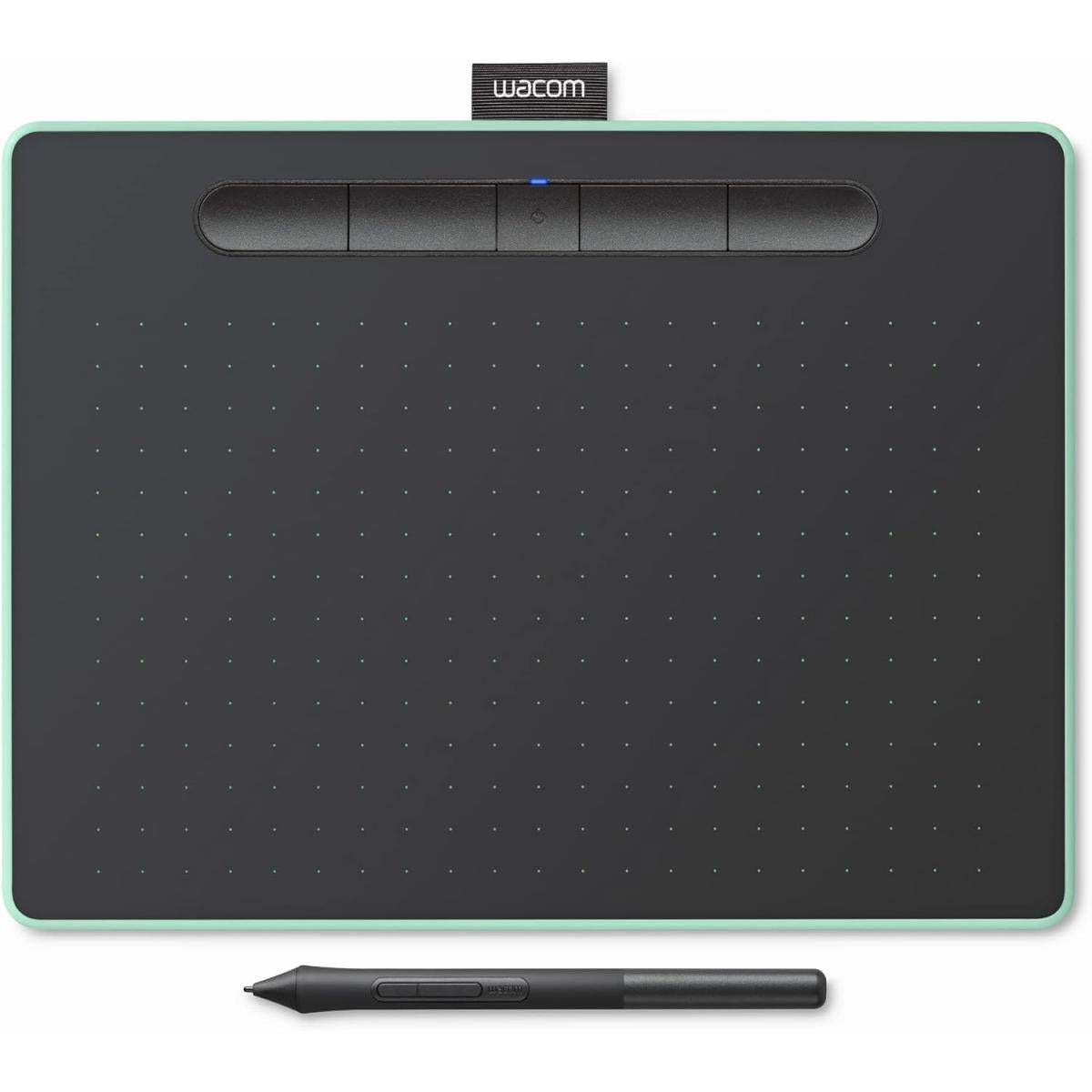 Wacom Intuos Medium Bluetooth Graphics Drawing Tablet Portable For Teachers, Students & Creators 4 Customizable ExpressKeys For Chromebook Mac OS Android & Windows - Pistachio
