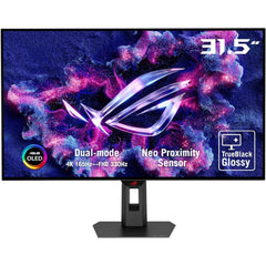 ASUS ROG Strix OLED XG32UCWG 32” 4K TrueBlack Glossy™ OLED , Dual Mode (4K 165Hz, FHD 330Hz), 0.03ms, DisplayHDR™ 400 , G-SYNC Compatible, Custom Heatsink, Auto KVM, USB Type-C