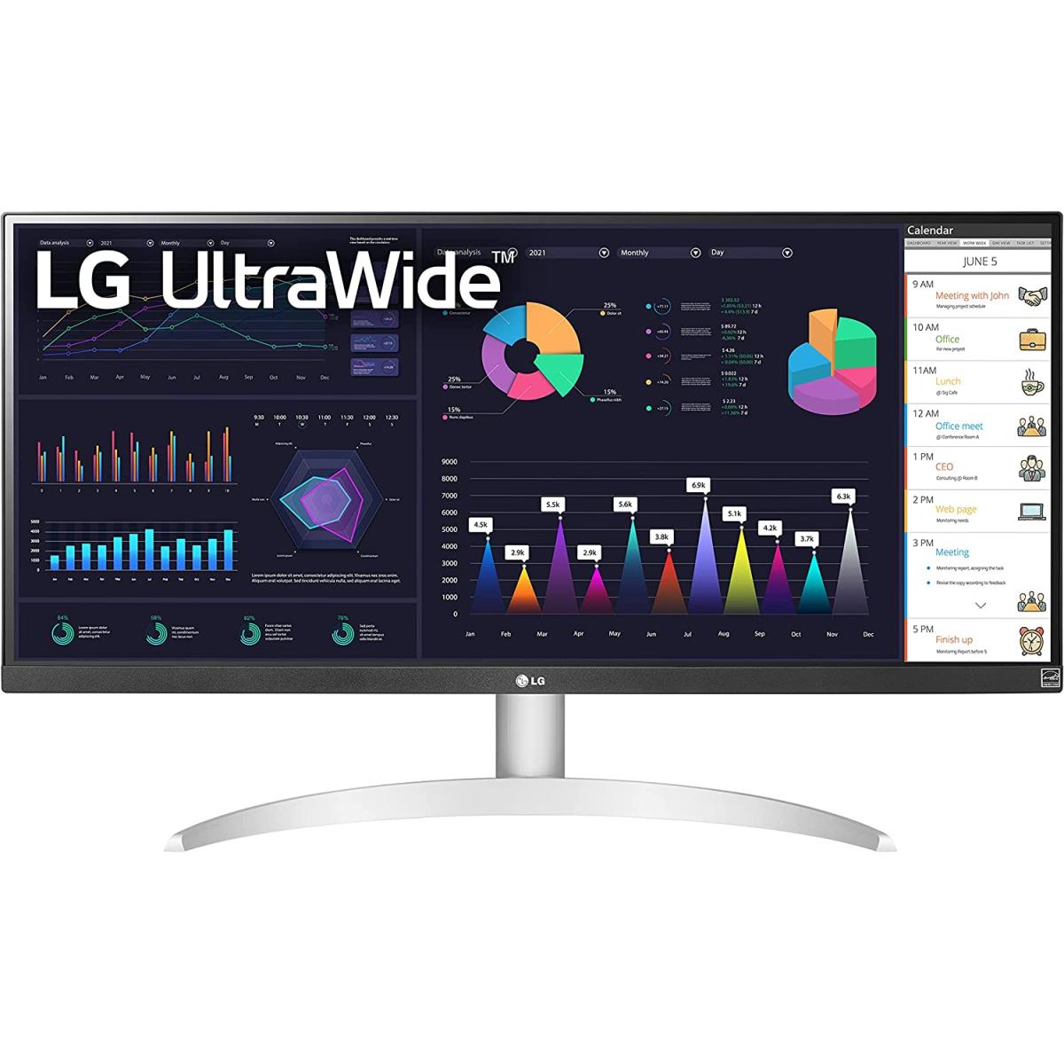 LG 29WQ600-W 29" IPS UltraWide Full HD HDR10 RGB 99% USB Type-C AMD FreeSync Built in Speakers