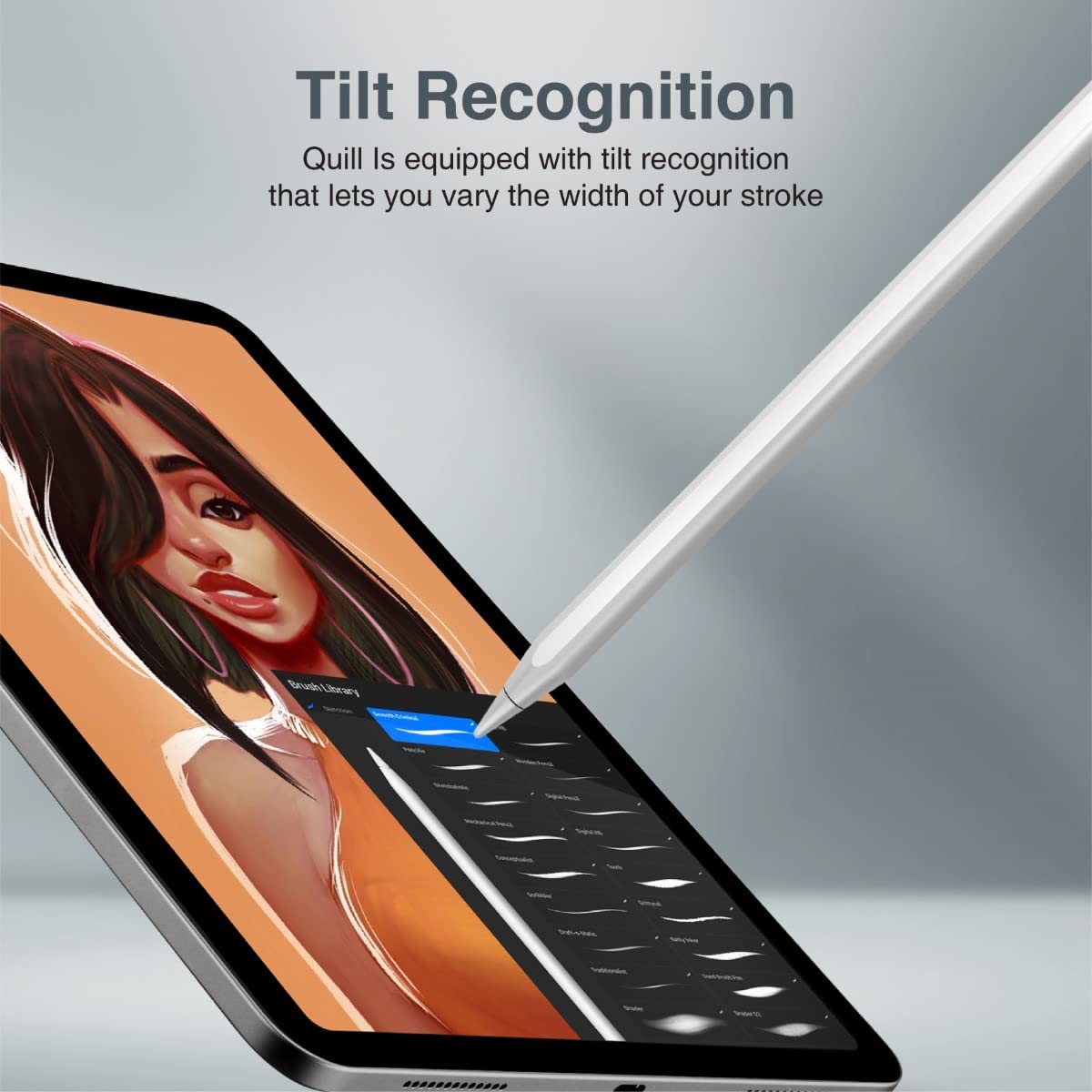 Promate Quill Stylus Pen For Ipad W/ Palm Rejeion Tilt Recognition Bluetooth V5.0 Battery Display Magnetic Charging & Detachable Nib Promate Quill Stylus Pen For Ipad W/ Palm Rejeion Tilt Recognition Bluetooth V5.0 Battery Display Magnetic Charging & Detachable Nib