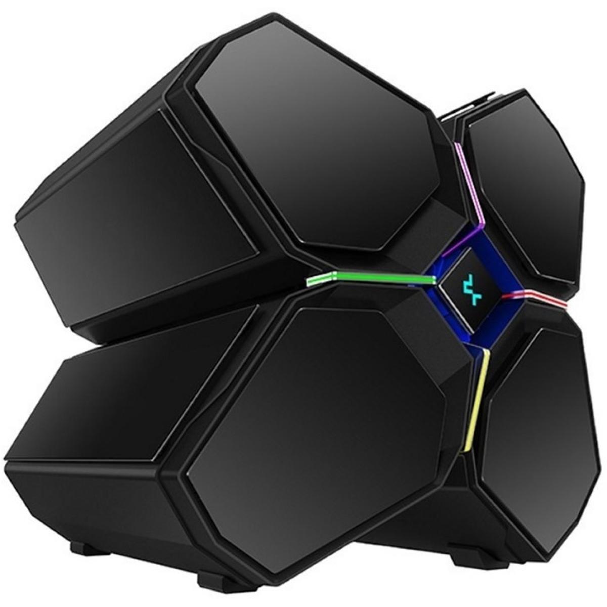 Deepcool Quadstellar Infinity Atx Aluminum Cutting Edge Style Rgb Led Strips Gaming Case