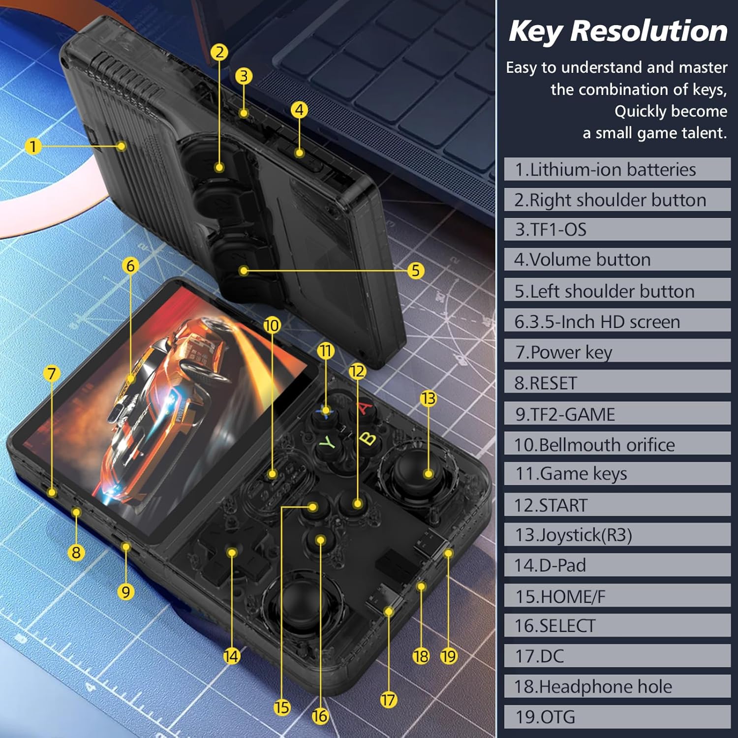 R36S Retro handheld videogameconsole, 3,5 inch IPS R36S Retro handheld videogameconsole, 3,5 inch IPS