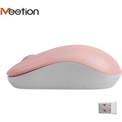 MeeTion MT-R545 Cordless Optical Usb Computer 2.4GHz Wireless Mouse -Pink