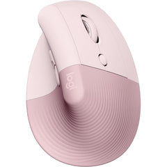 Logitech New Lift Vertical Ergonomic Mouse Wireless, Bluetooth Quiet Clicks 4 Buttons For Windows/macos/ipados, Laptop, Pc , Rose