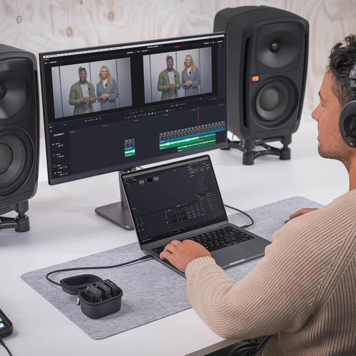 RODE wireless microphone for audio recording