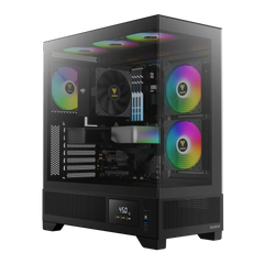 GAMDIAS ATLAS M1 ARGB MID TOWER GAMING CASE - BLACK