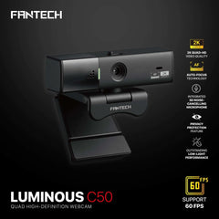 FANTECH C50 LUMINOUS 2K QHD 60 FPS Webcam