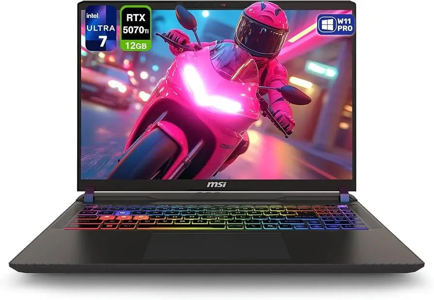 Msi Vector 16 Hx A2xwhg Ai Gaming Laptop Intel Core Ultra 7 255hx Nvidia Rtx 5070 Ti 12gb 16 Inch Fhd+ Ips 144hz