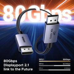 Ugreen 55567 Displayport 2.1 Cable 16k 60hz Aluminum Alloy – 1m