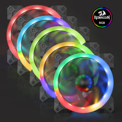 Redragon Gc-f008 Computer Case 120mm Pc Cooling Fan, Rgb Led Quiet High Airflow