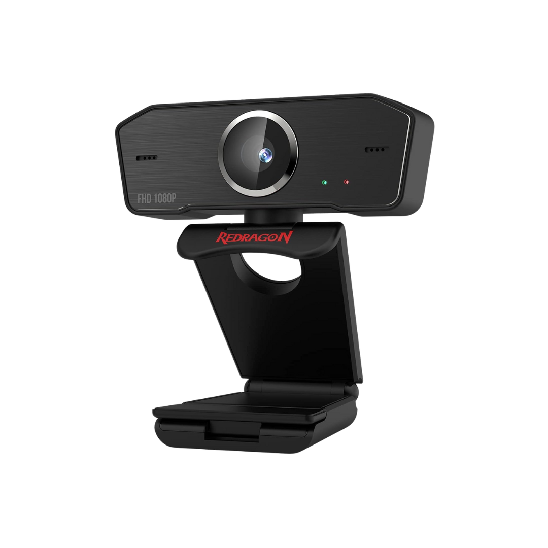 Redragon Gw800 1080p Pc Webcam with Built-in Dual Microphone, 360° Rotation -