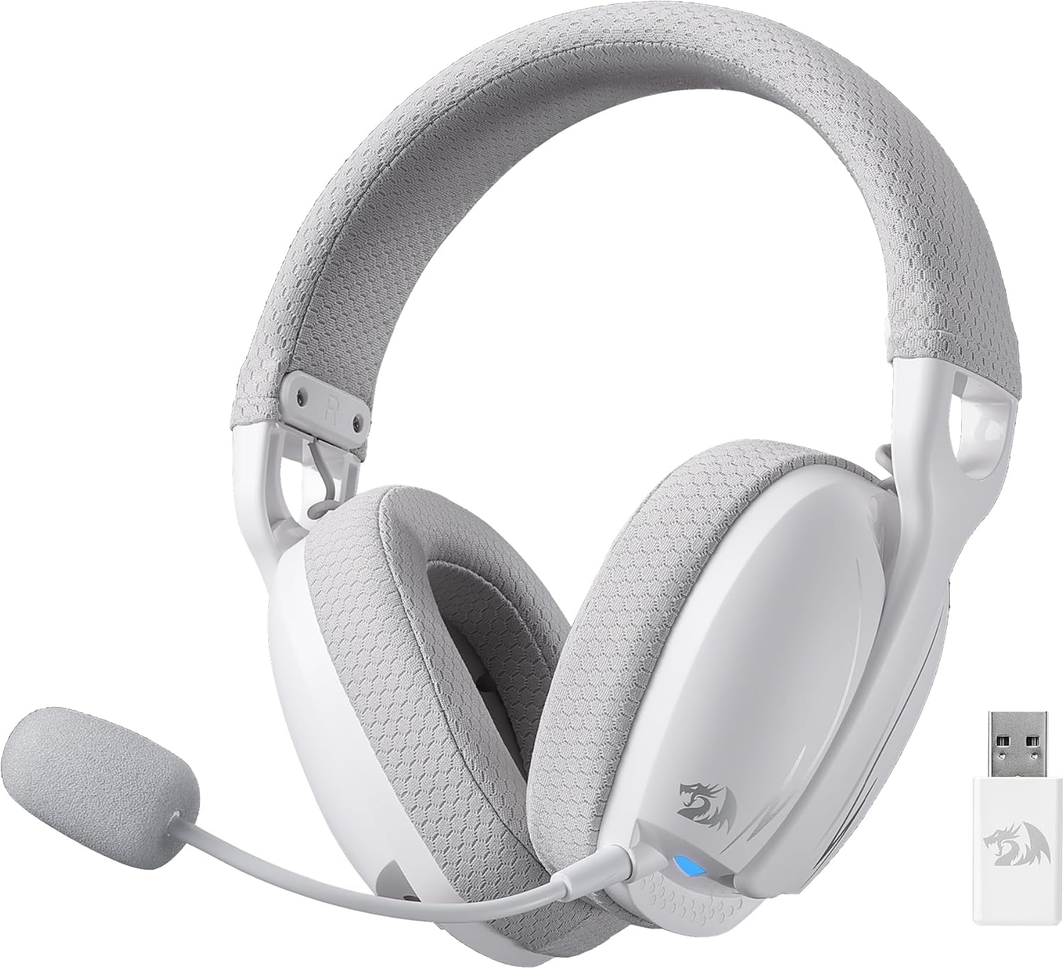 Redragon H878 3-mode Wireless Blue Lighting Gaming Headset - Lightweight - 7.1