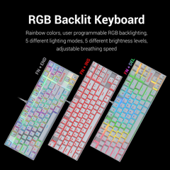 Redragon KUMARA K552 RGB-1 Wired Gaming Keyboard - White