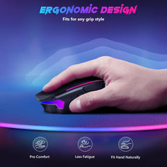 Redragon M910 Pro Gaming Mouse, Wireless Mouse Gaming with 8000 Dpi, Gaming, RGB