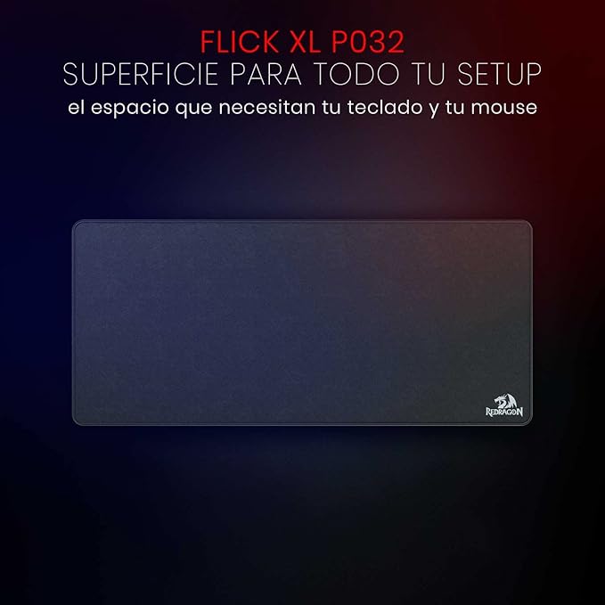 Gameak JO | Gaming Accessories Store Redragon P032 Flick Xl Mouse Pad with Stitched Edges Waterproof for Work Games