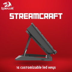 Redragon Streamcraft 15 Customizable Led Keys