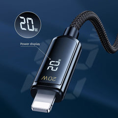 Remax Rc - 128i Remine Series 20w Iphone Cable with Digital Display with adapter