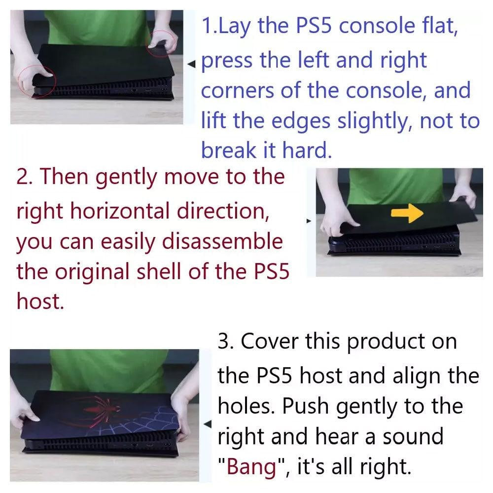 Gameak Collection Replacement Shell 2pcs for PS5 Cd - rom Game Console with ps5 accessories