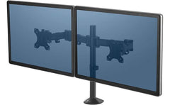 Fellowes Reflex Series Dual Adjustable Computer Monitor Stand For 2 Monitors Up To 27" Monitor Capacity
