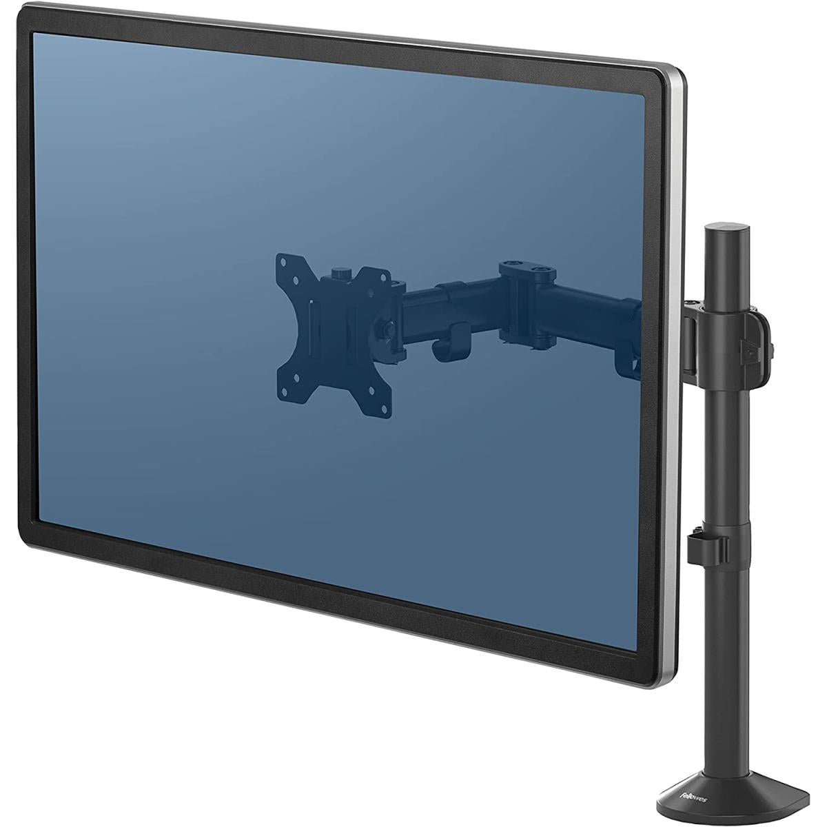 Fellowes Reflex Series Adjustable Computer Monitor Stand for Desk w/ Single Monitor Arm up to 32" Monitor Capacity