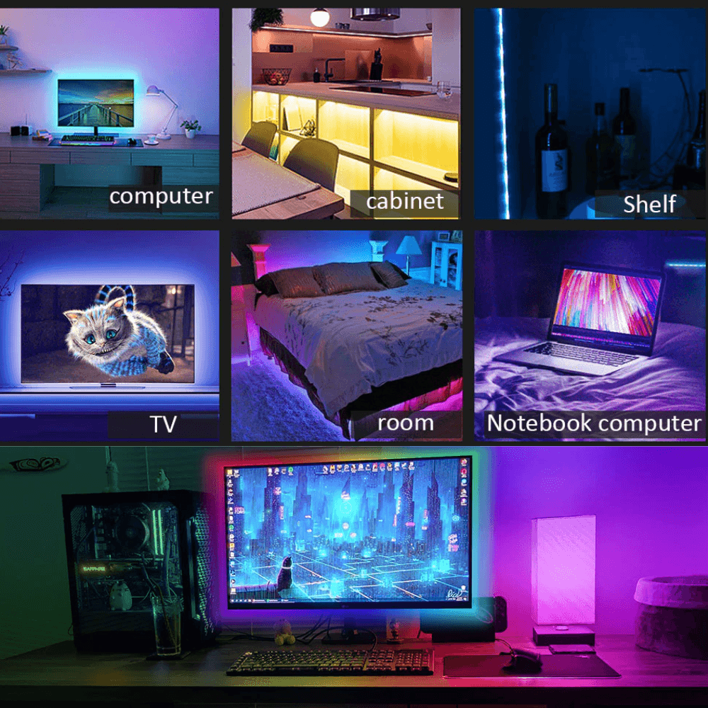 Gameak Collection RGB Led Strip Light RGB5050 Led with App Control with lighting & decor