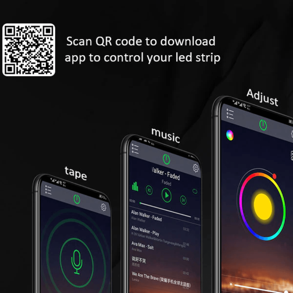Gameak Collection RGB Led Strip Light RGB5050 Led with App Control with lighting & decor