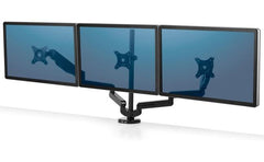 Fellowes Platinum Series Adjustable Triple Monitor Arm , Black