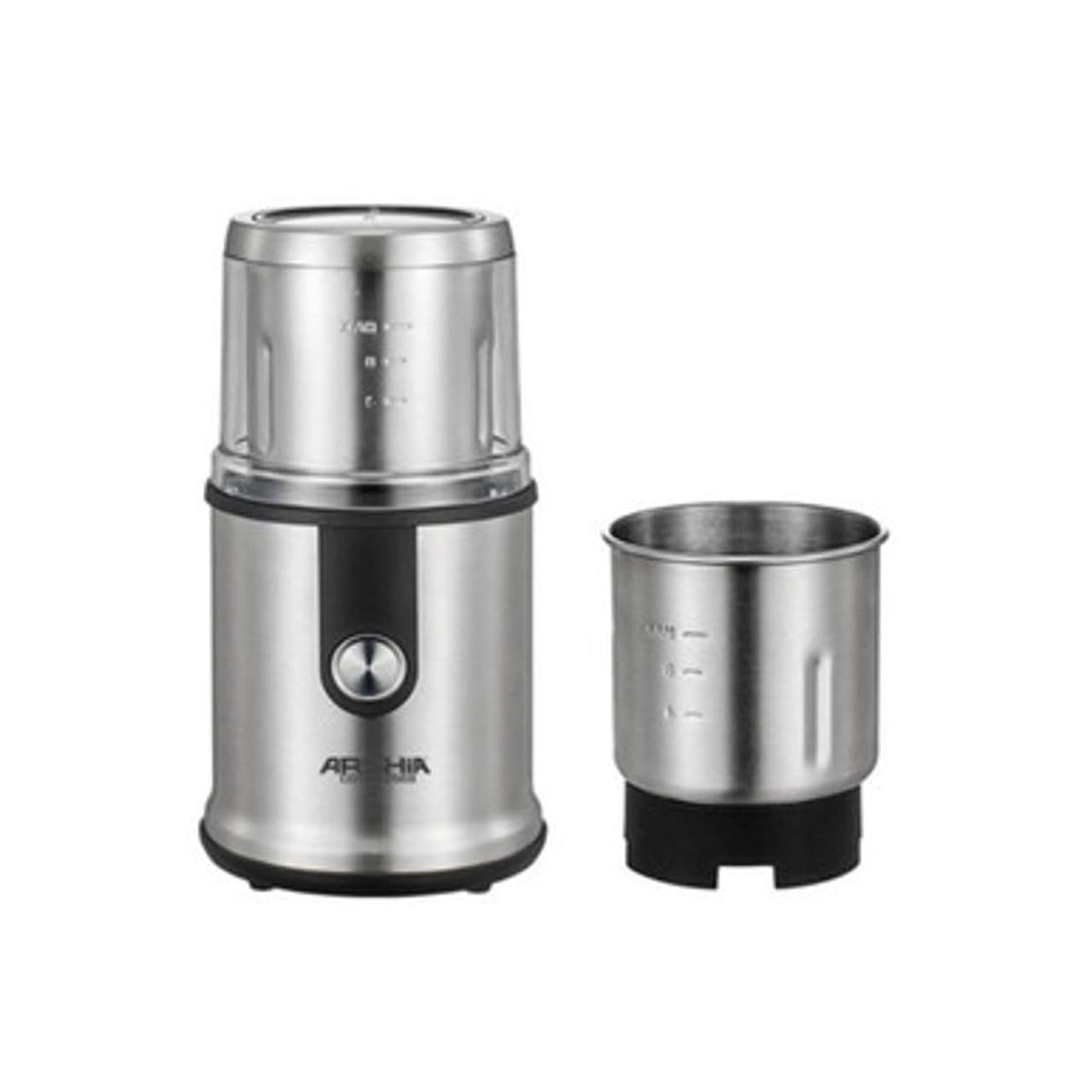Arshia Wet & Dry Coffee Grinder, 500Watts, Silver - 2568