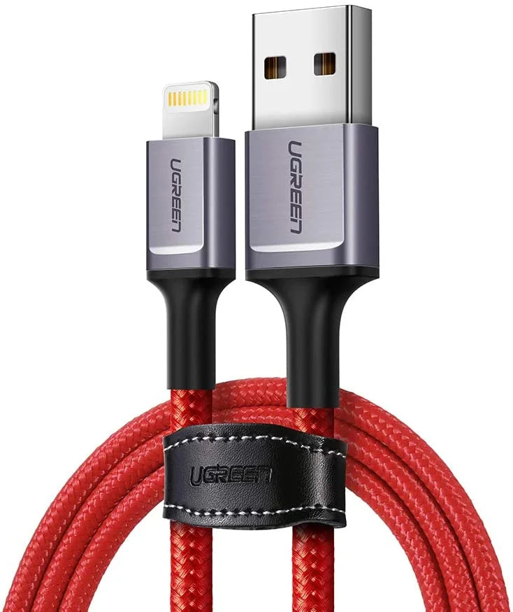 Ugreen 80635 Usb A To Lightning Fast Charging Braided Cable 1m