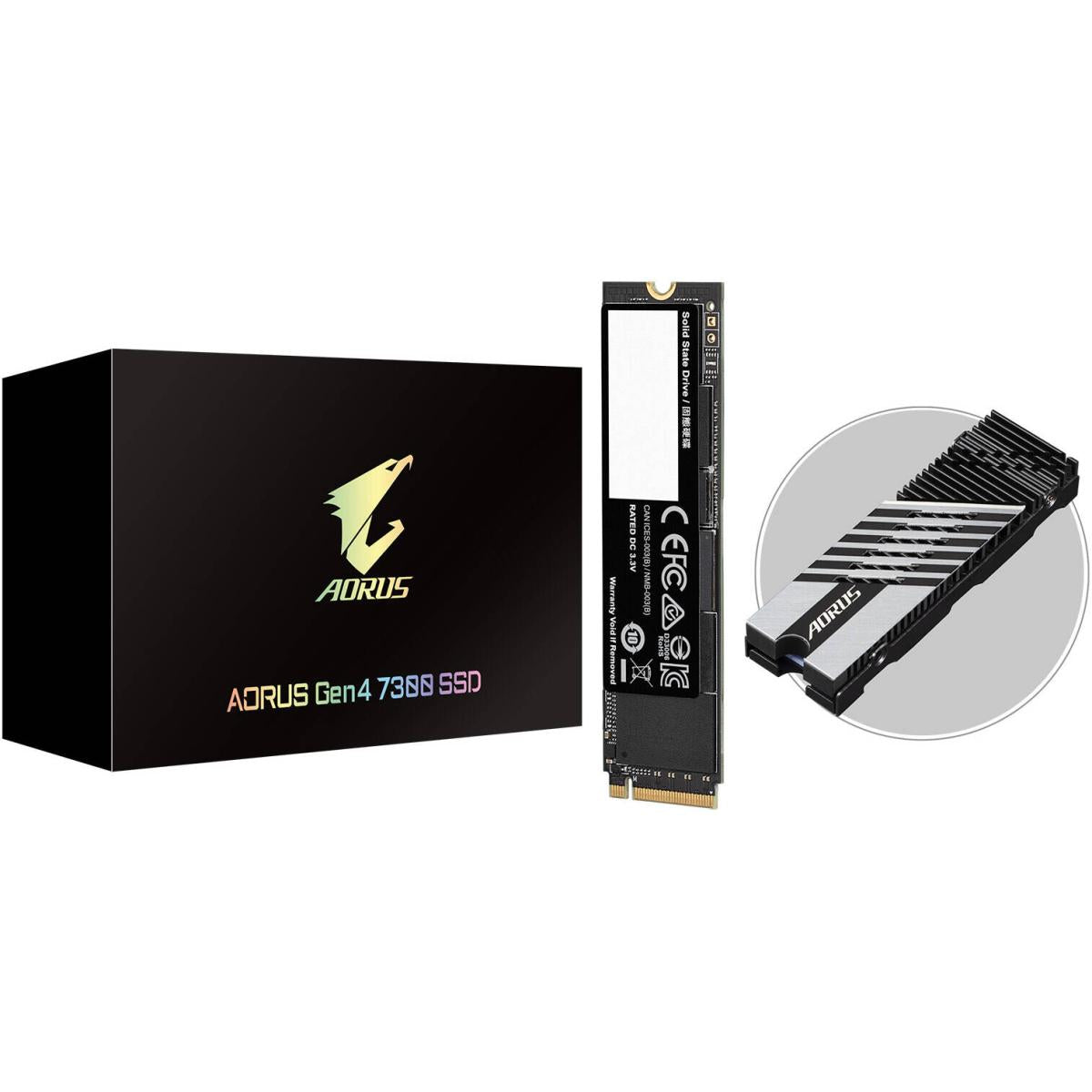 Gigabyte Aorus 1tb Gen4 Pci Express 4.0x4, Nvme 2.0 M.2 2280 Up To 7,300 Mb/s Sequential Read & Up To 6,000 Mb/s Sequential Write