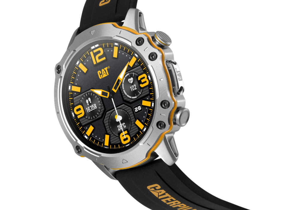 CAT Smart Watch E1.140.21.100 – 1.52″ AMOLED Display, Bluetooth Calls, Rugged Zinc Alloy Build, IP68 Water Resistance