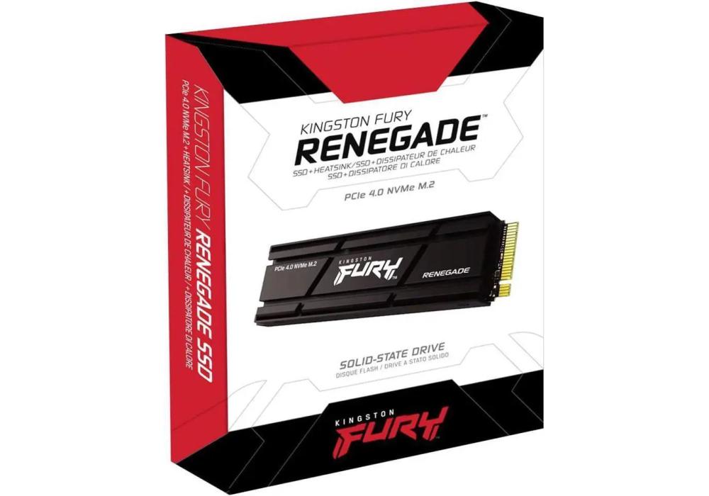 Kingston’s FURY SSD Renegade PCIe 4.0 M.2 NVMe -1000GB | PS5 Ready | Up to 7300MB/s | With Heat Sink