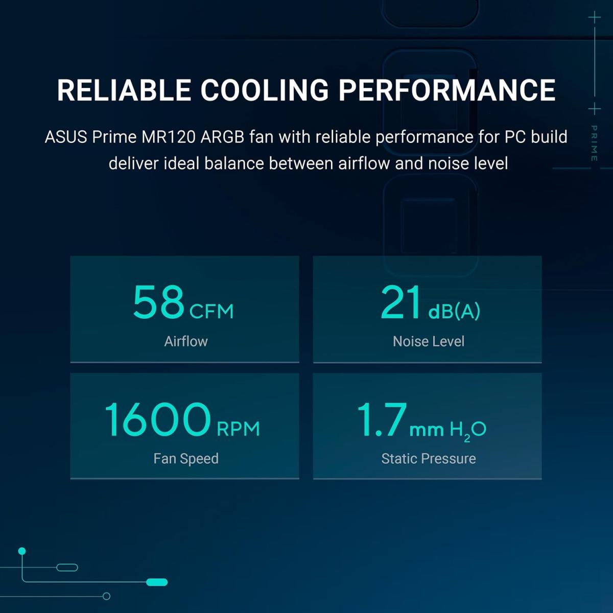 ASUS ARGB cooling fan for PC cooling
