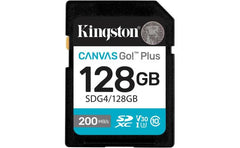 Kingston Canvas Go Plus 128gb Sd Card | Up To 200mb/s | Class 10, Uhs I, U3, V30
