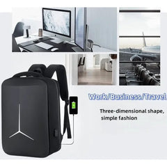 S2252 HARD SHELL BUSINESS BACKPACK USB PORT WATERPROOF TRAVEL BACKPACK