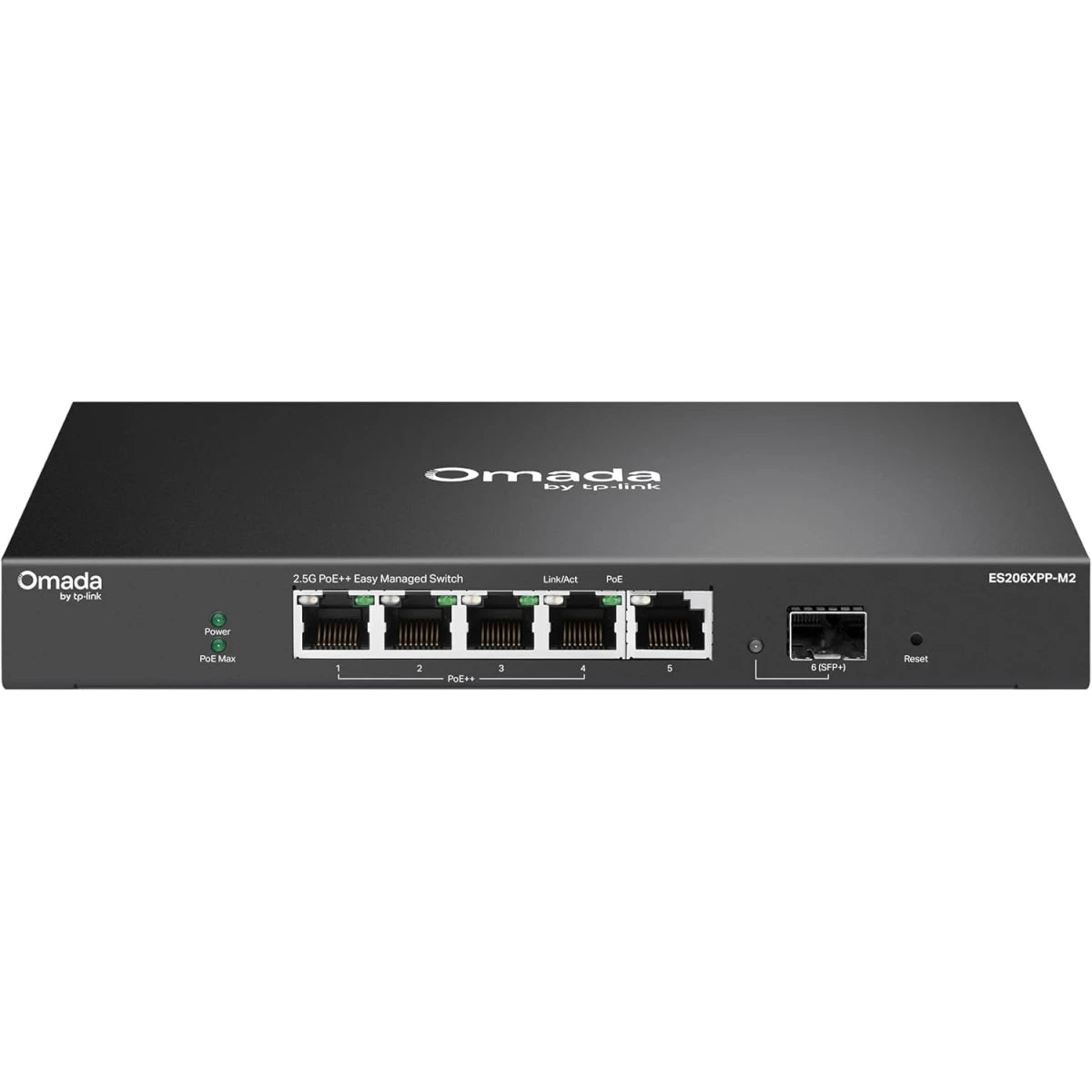 Tp-Link Omada ES206XPP-M2 Omada 5-Port 2.5G BASE-T and 1-Port 10GE SFP+ Easy Managed Switch with 4-Port PoE++ 120W PoE budget, with up to 90W for each PoE port