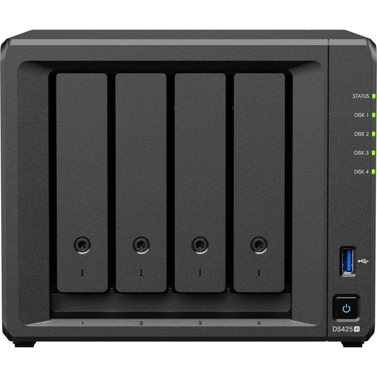 Synology Diskstation Ds425+ 4 Bay Diskless Nas Server W/ Intel Celeron J4125 4 Core Cpu & 2gb Ddr4 Ram