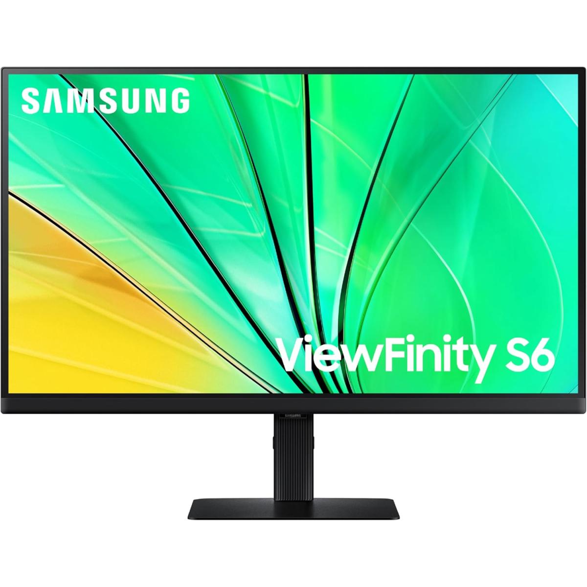 SAMSUNG 27" ViewFinity S6 (S60D) IPS QHD 2K 100Hz HDR10 Height Adjustable Stand w/ HDMI, DisplayPort, USB-A - Black