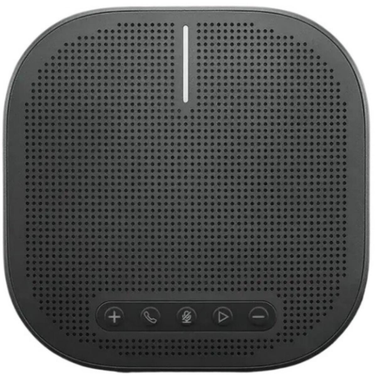 Lenovo Wireless VoIP Speakerphone Bluetooth & USB C Input Omnidirectional 360-Degree 4 MICs Support 10 People 6500mah Power Bank , Black