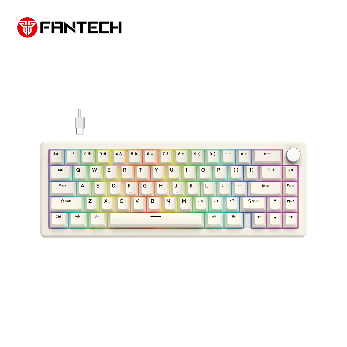 Fantech Mk614 Atom X66 Silicon Gasket Mechanical Gaming Keyboard Grey