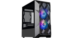 COOLER MASTER MasterBox TD300 Mesh Black Mini Tower Tempered Glass Gaming Case w 2x ARGB Fans