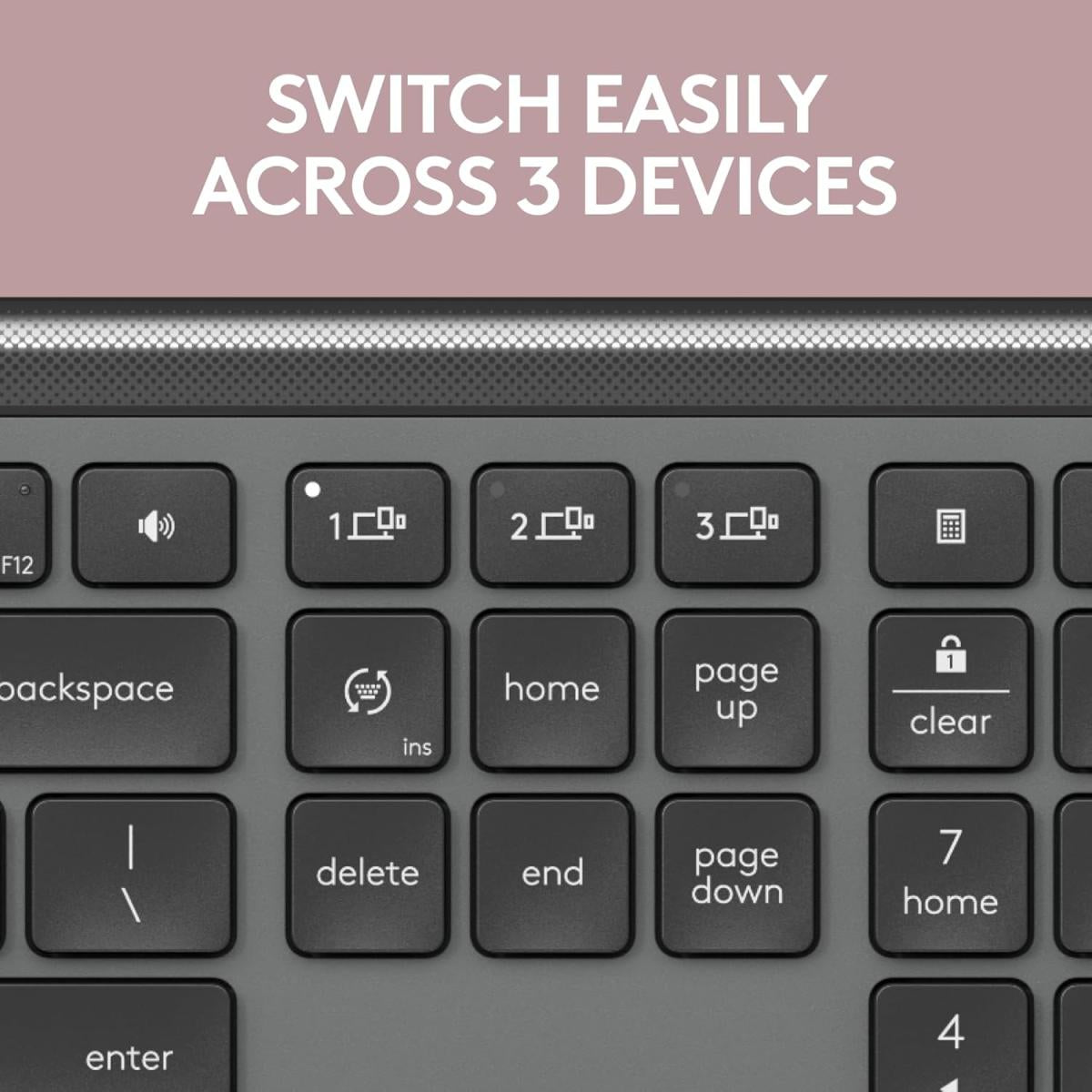 Logitech wireless Bluetooth gaming keyboard for computer setup